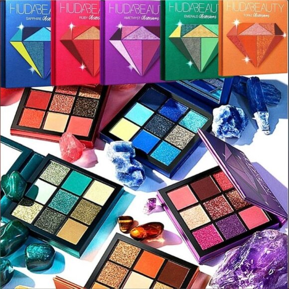 HUDA BEAUTY RUBY Obsession Eyeshadow Palette ~Raspberrry & Rose Gold NIP 10g - Picture 14 of 16